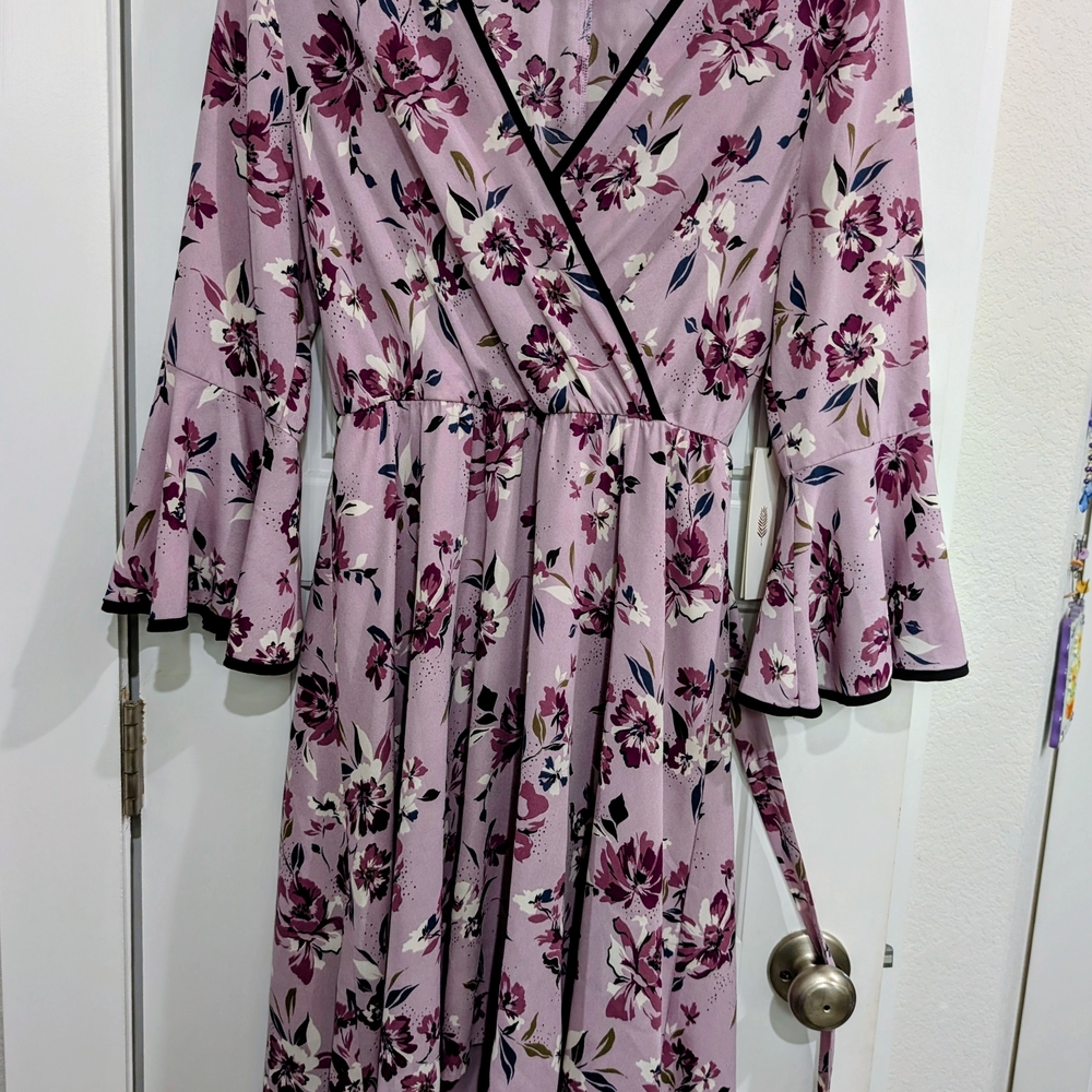 June & Hudson Purple Floral Dress